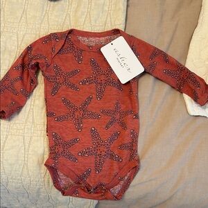 Kids Starfish Print One Piece - Red